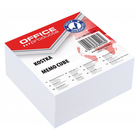 PAKIET Kostka OFFICE PRODUCTS klejona, 85x85x40mm, biała