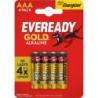 Bateria EVEREADY GOLD from ENERGIZER, AAA, LR03, 1,5V, CP4 EU, 4 szt.