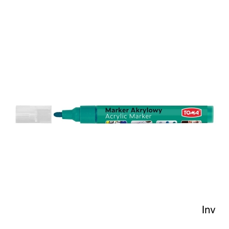 Marker akrylowy zielony 2-5mm fibrowa końcówka Toma