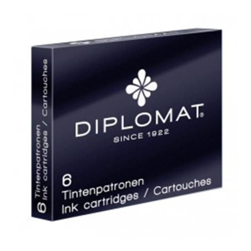 Naboje do piór DIPLOMAT, 6szt., czarne