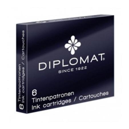 Naboje do piór DIPLOMAT, 6szt., czarne