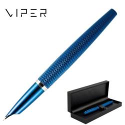 Pióro wieczne DIPLOMAT Viper, guilloche, F, niebieskie