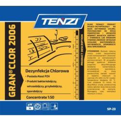 Koncentrat do mycia i dezynfekcji z aktywnym chlorem TENZI, Granclor 2006, 5l