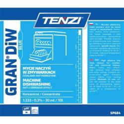 Plyn do mycia naczyń w zmywarkach TENZI, Gran Diw Blue, 10l