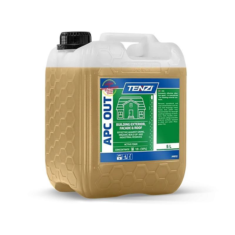 Koncentrat do mycia fasad, elewacji, tarasów TENZI, Apc Out, anglojęzyczna etykieta, 5l