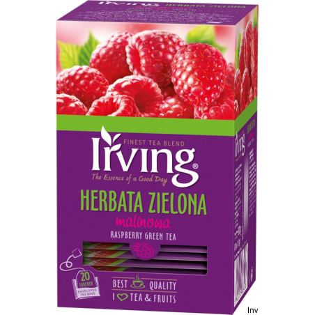 Herbata IRVING Malina 20 kopert 1,5 g zielona