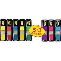 Zakładki indeksujące Post-it (683), 11,9x43,2 mm, 5x35 sztuk + 3x35 gratis, mix kolorów - 1