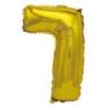 PAKIET Balon foliowy PARTY GO, cyfra 7, 80cm, złoty