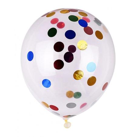 PAKIET Zestaw balonów PARTY GO, z konfetti, 25cm, 6 szt., mix kolorów