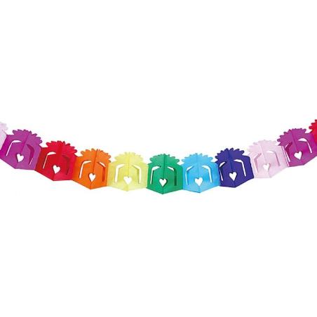 PAKIET Girlanda papierowa PARTY GO Gift, 3m, mix kolorów