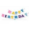 PAKIET Girlanda papierowa PARTY GO Happy Birthday, 3m, mix kolorów