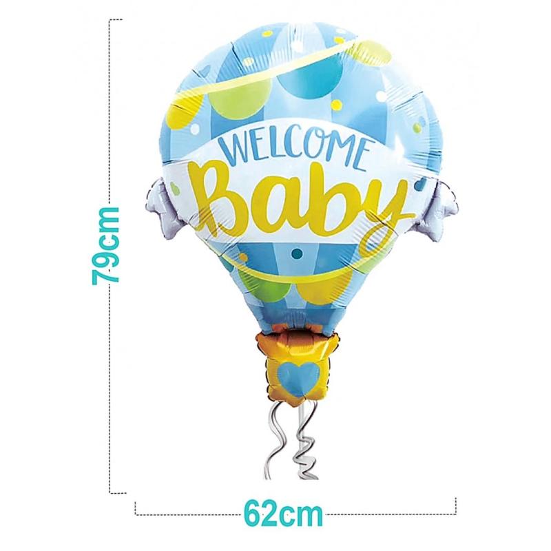 PAKIET Balon PARTY GO Welcome Baby, 79cm, 1 szt., niebieski