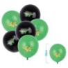 PAKIET Zestaw balonów PARTY GO Dinozaury, 30cm, 6 szt., zielono-czarny