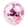 PAKIET Zestaw balonów z konfetti PARTY GO, 30cm, 6 szt., różowe
