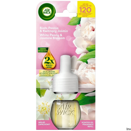 Air Wick Odświeżacz Elektryczny Biała Peonia Kwitnący Jaśmin wkład 19 ml
