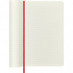 Notes MOLESKINE Classic L, 13x21cm, w linie, miękka oprawa, 192 strony, czerwony