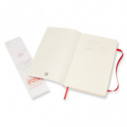 Notes MOLESKINE Classic L, 13x21cm, w linie, miękka oprawa, 192 strony, czerwony