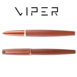 Pióro wieczne DIPLOMAT Viper, guilloche, F, brązowe
