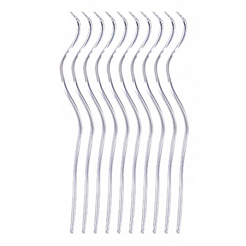 PAKIET Świeczki spiralne PARTY GO, 14cm, 10 szt., srebrne