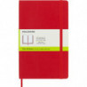 Notes MOLESKINE Classic L, 13x21cm, gładki, miękka oprawa, 192 strony, czerwony