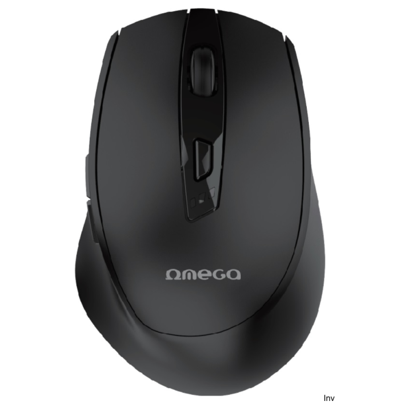 Mysz bezprzewodowa Platinet OMEGA MOUSE OMC529RWB czarna z Bluetooth 5.2 i USB-C, akumulatorowa, 6 przycisków