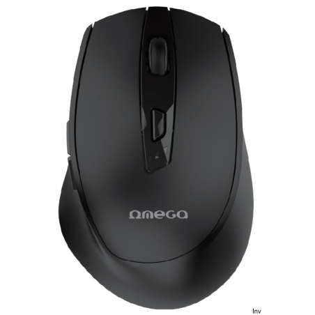 Mysz bezprzewodowa Platinet OMEGA MOUSE OMC529RWB czarna z Bluetooth 5.2 i USB-C, akumulatorowa, 6 przycisków