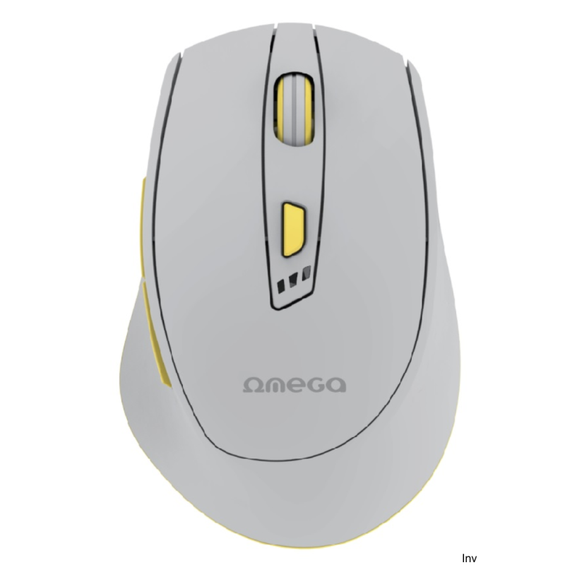 Mysz bezprzewodowa Platinet OMEGA MOUSE OMC529 szara z Bluetooth 5.2 i USB-C, akumulatorowa
