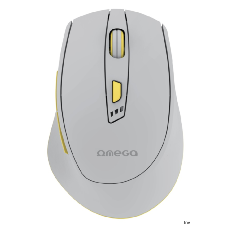 Mysz bezprzewodowa Platinet OMEGA MOUSE OMC529 szara z Bluetooth 5.2 i USB-C, akumulatorowa