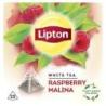 Herbata LIPTON biała, malina, 20 torebek