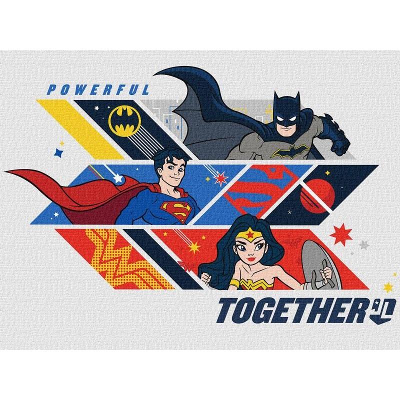 Malowanie po numerach IDEYKA, 30x40 cm, Super Friends: Powerful Together, 1 szt.