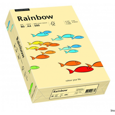 Papier kolorowy Rainbow kość słoniowa A4 80 g 1 ryza