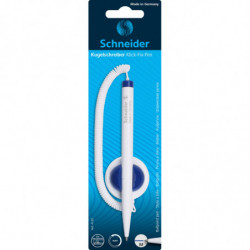 Długopis Klick-Fix-Pen SCHNEIDER, na sprężynce, samoprzylepny, M, blister, biały / niebieski