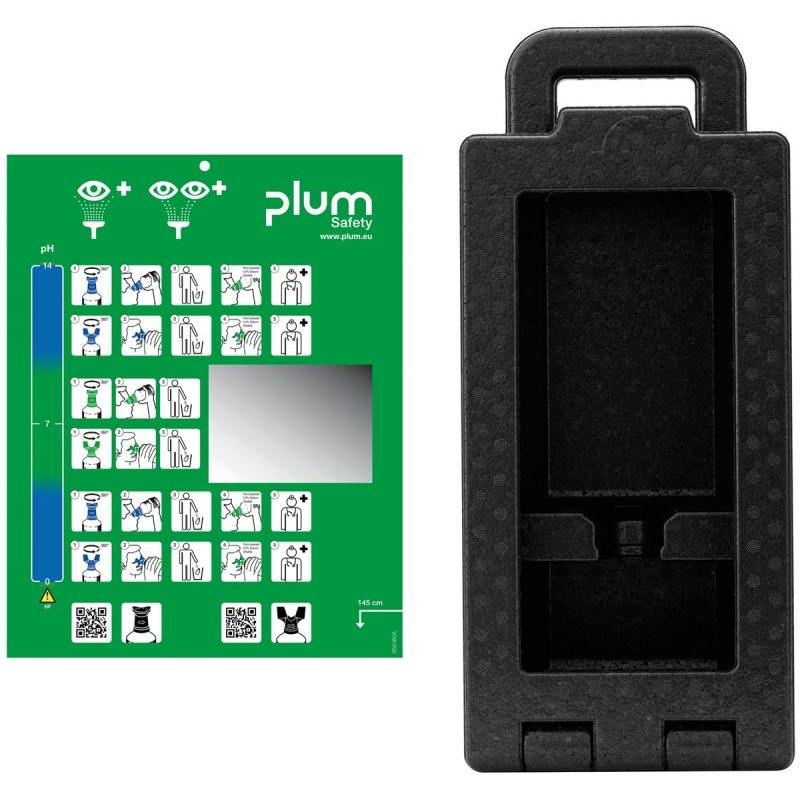 Stacja do płukania oka PLUM iBox 1, pusta, czarna