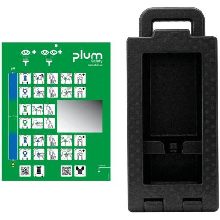 Stacja do płukania oka PLUM iBox 1, pusta, czarna