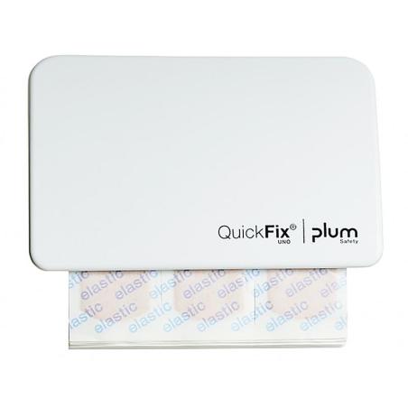 Dozownik PLUM QuickFix Uno, z wkładem plastrów elastycznych 45 szt., biały