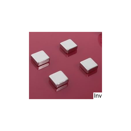 Magnesy kwadratowe 6 sztuk 2x3 do tablic szklanych i magnetycznych, metalowe, wymiary 1x1x0,4 cm