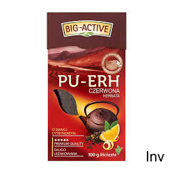 Big-Active Herbata PU-ERH czerwona liściasta cytrynowa 100g
