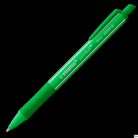 Długopis STABILO pointball zieleń paryska 6033/4-36, 0,5 mm, bioplastik, wymienne wkłady