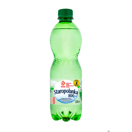 Woda STAROPOLANKA 0,5L gazowana zgrzewka 12szt. KAUCJA