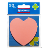 Bloczek samoprzylepny serduszko różowe 1x50 sztuk 75g 5mm Donau