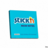 Bloczek samoprzylepny StickN 76x76mm niebieski neonowy 100 sztuk
