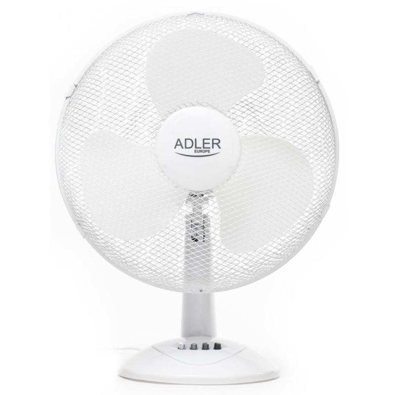 Wentylator ADLER AD 7304, biurkowy, śr. 40cm, 90W, biały