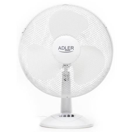 Wentylator ADLER AD 7304, biurkowy, śr. 40cm, 90W, biały