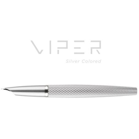 Pióro wieczne DIPLOMAT Viper, guilloche, F/M, srebrne