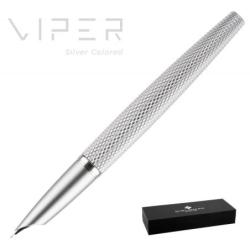 Pióro wieczne DIPLOMAT Viper, guilloche, F/M, srebrne