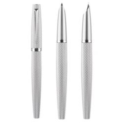 Pióro wieczne DIPLOMAT Viper, guilloche, F/M, srebrne