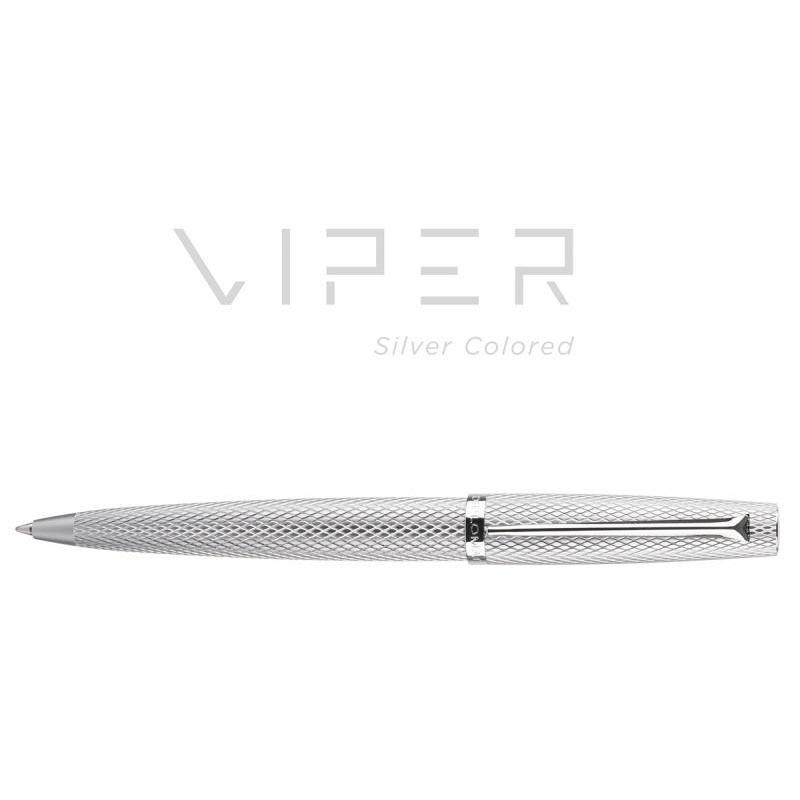 Długopis DIPLOMAT Viper, guilloche, srebrny