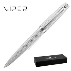 Długopis DIPLOMAT Viper, guilloche, srebrny