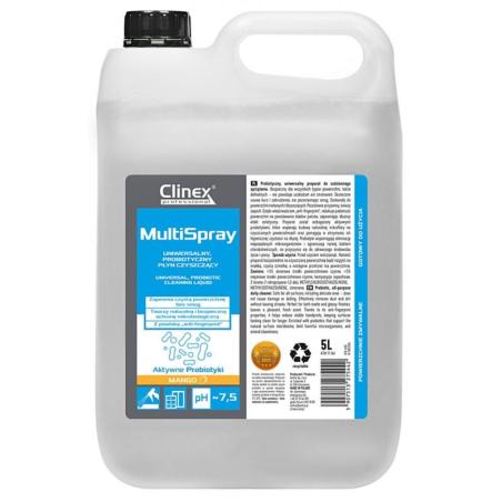 Uniwersalny spray CLINEX Multi Spray, myjący, Mango, 5l