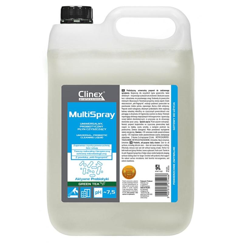 Uniwersalny spray CLINEX Multi Spray, myjący, Green Tea, 5l
